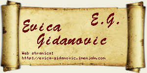 Evica Gidanović vizit kartica